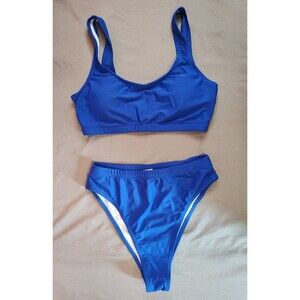 Women's Unbranded Two Piece Bikini Swimsuit Small Royal Blue